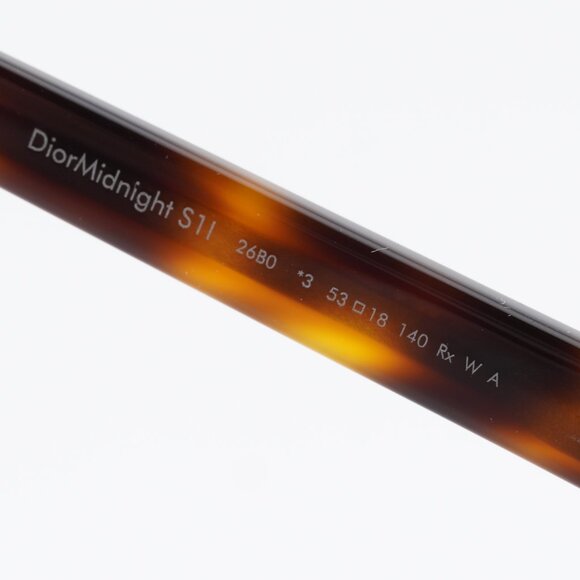 Dior DIORMIDNIGHT S1I 26B0 Sunglasses Havana Cat Eye Frame, Blue Lenses main image 9